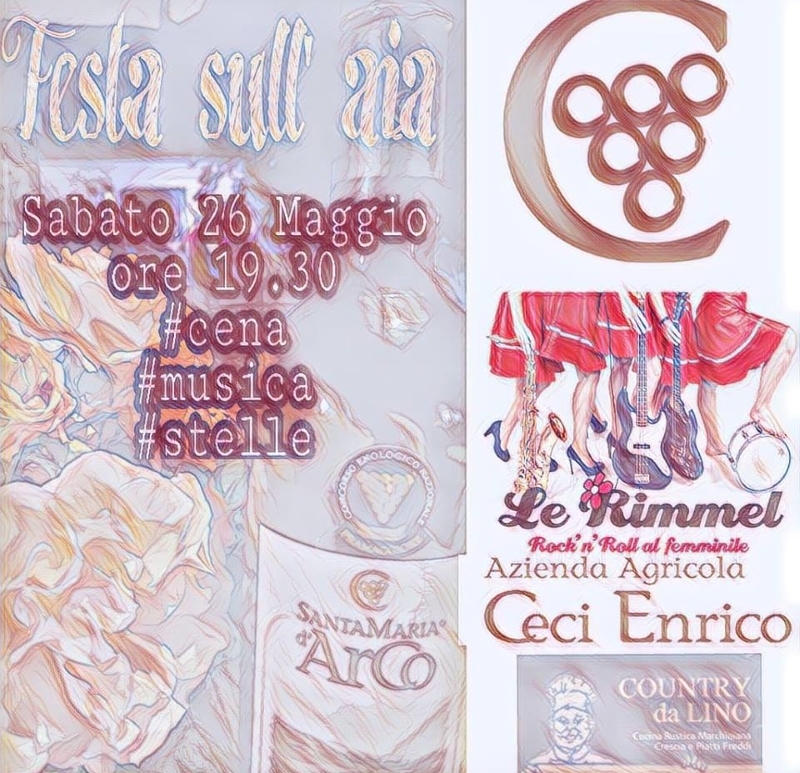 FESTA SULL&#039;AIA - Sabato 26 Maggio cena, musica e stelle